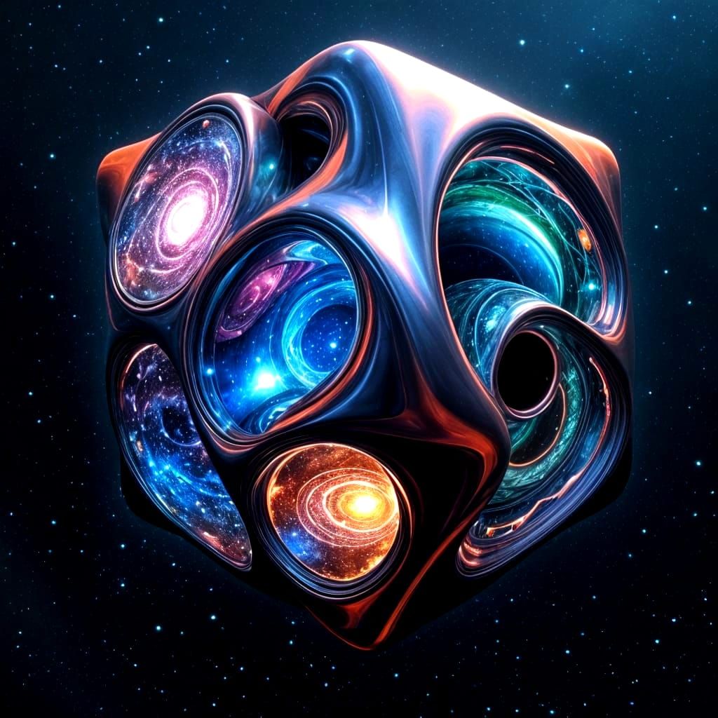 Surreal Space-Time Cube in a Maximalist Style