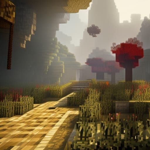 Minecraft Dark Fantasy Concept Art in 8k Resolution