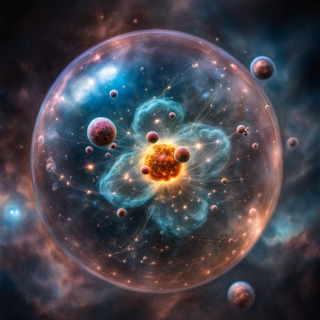 Nebula of Atoms, Protons and Quarks in HDR