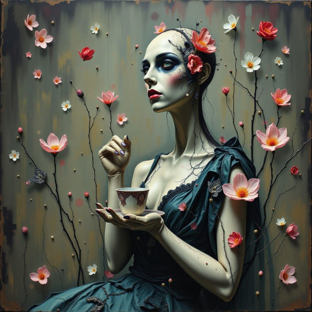 Mannequin with Teacup in Divine Taboo Style