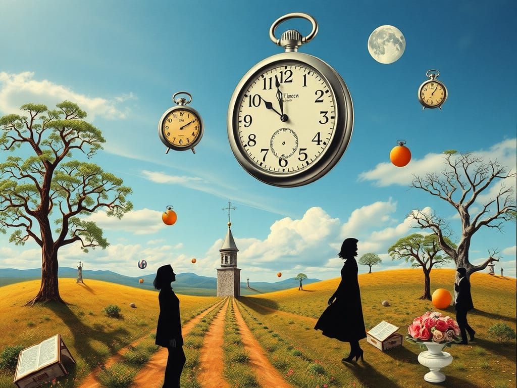 Dreamlike Surrealism Landscape Inspired by Dalí