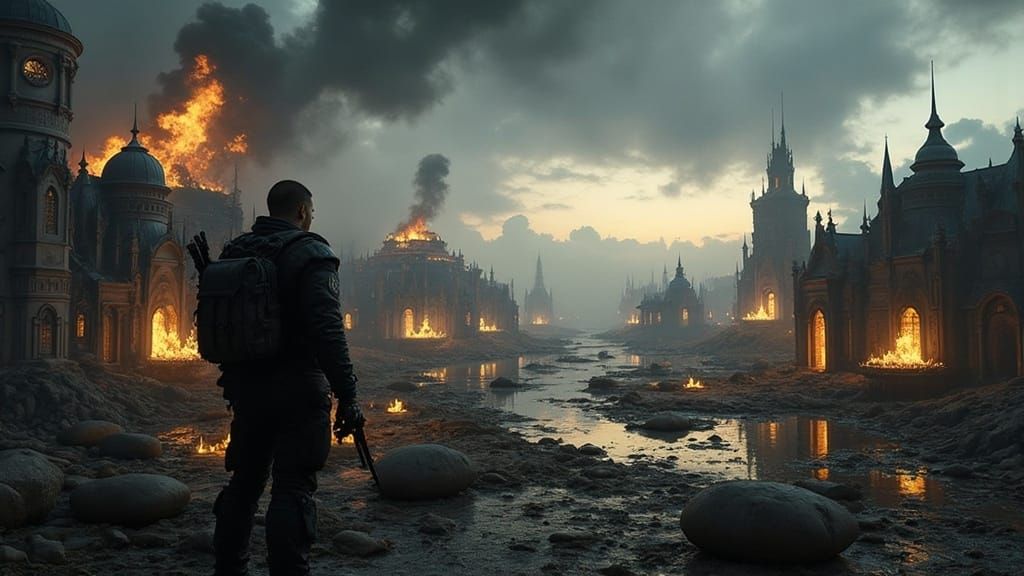 <lora:t420:1.0> Dark Call of Duty warzone world, ultra HD, 8k resolution