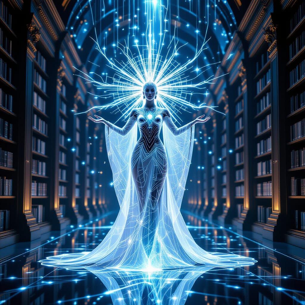 Deity Creates Life in Library of Light