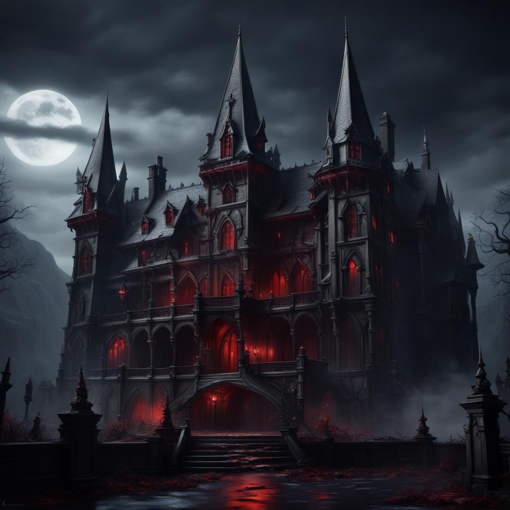 Fantastical Vampire in Detailed Matte Painting