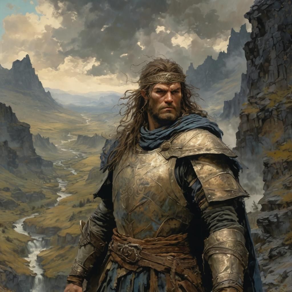Blaidd from Elden Ring as Oil Painting