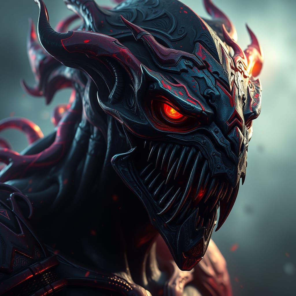 Abyss Monster Portrait in Hyperdetailed Style