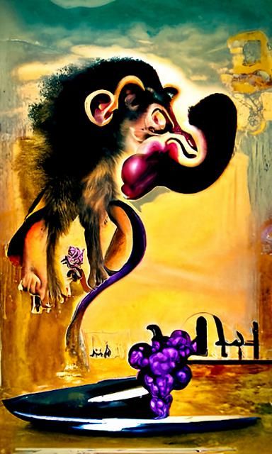 Surreal Purple Monkey Dishwasher: A Dali-esque Vision