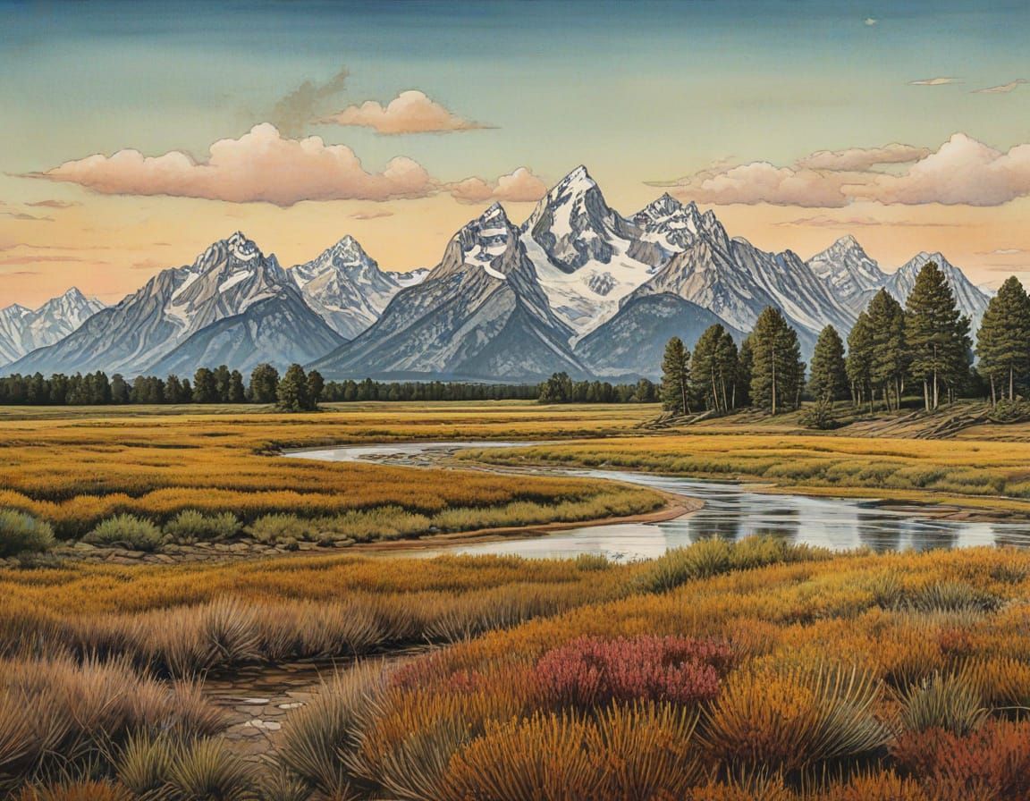 "Teton Mountain Range, Wyoming"
