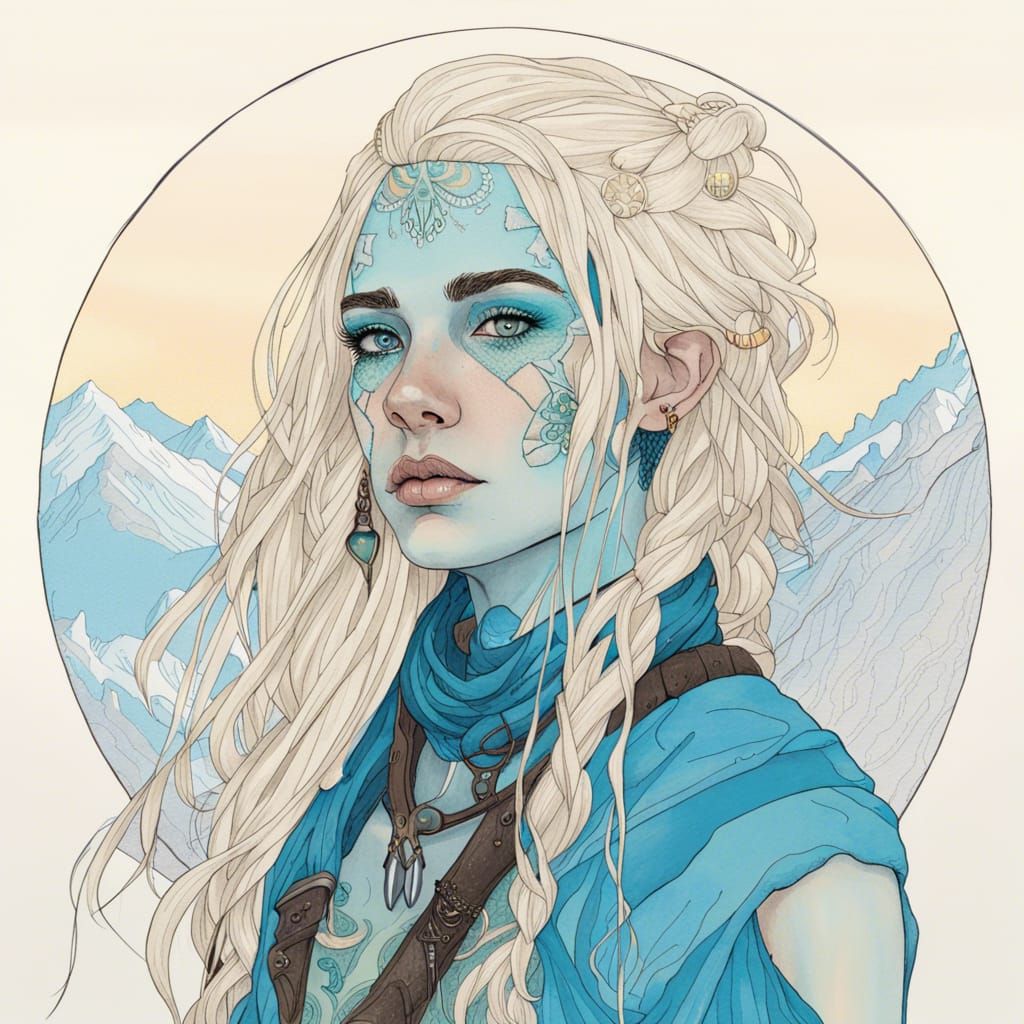 Fantasy Ranger Portrait in Ethereal Style