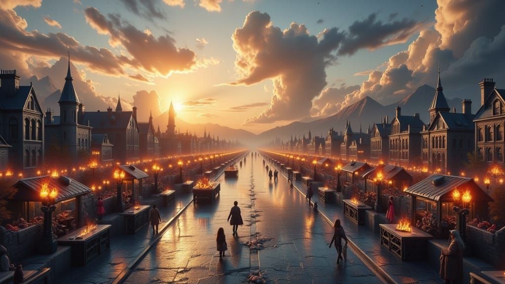 Street vendors in the morning