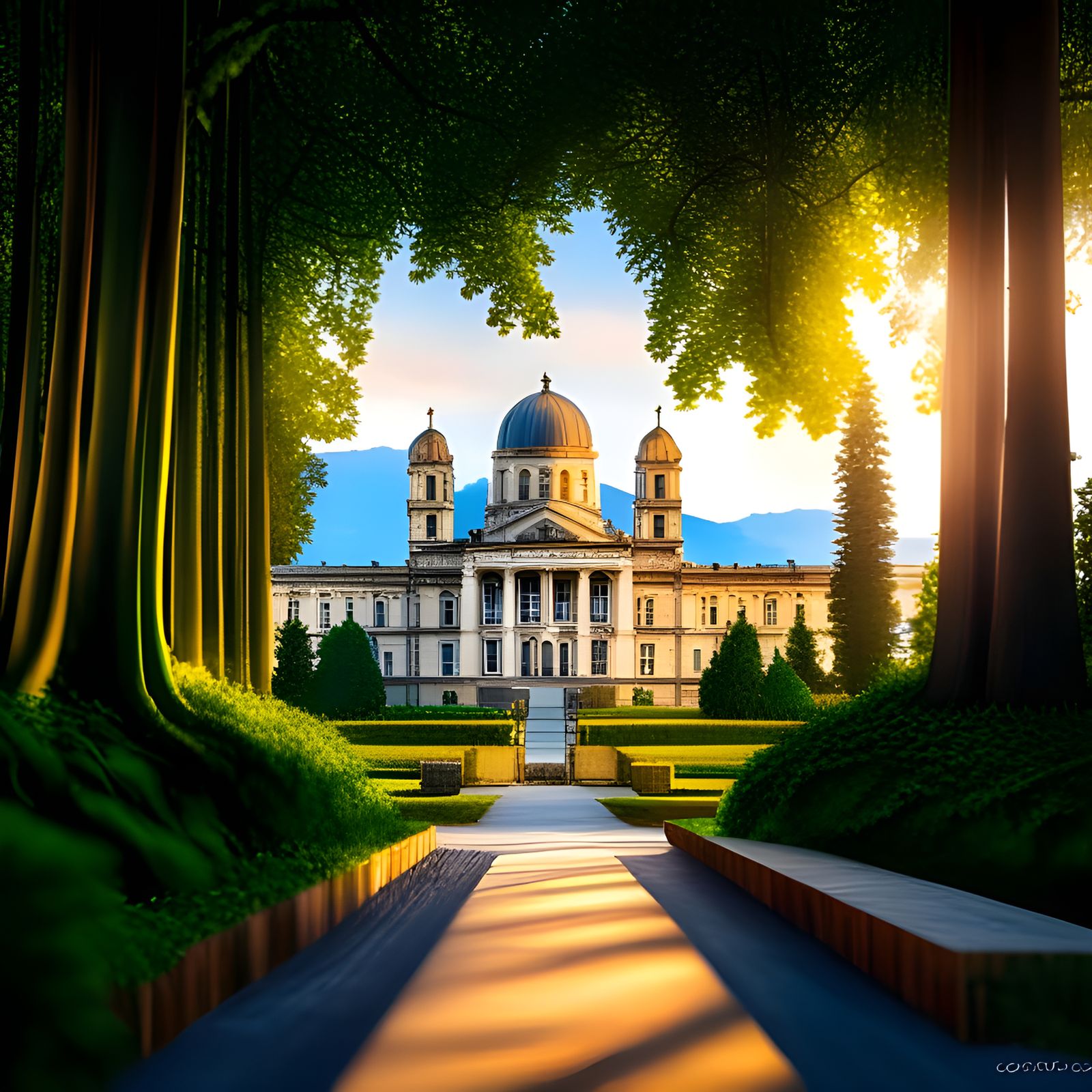 Stunning Landscape with Highly Detailed Buildings