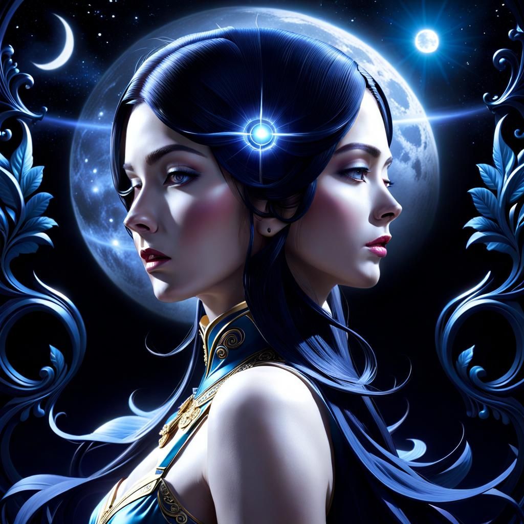 Surrealistic Portrait of a Sleepwalking Woman in a Dream Vil...