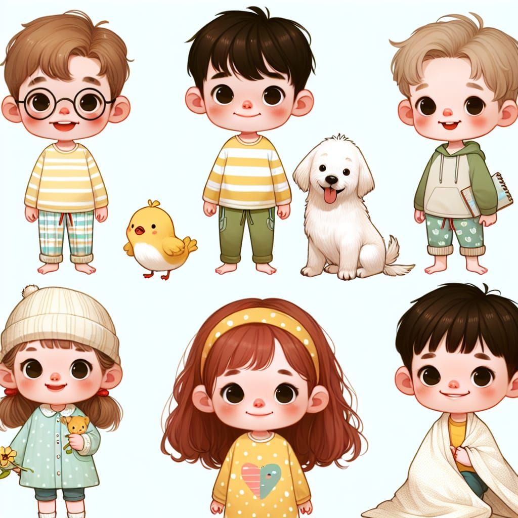 More realistic looking Peanuts kids, Charlie Brown, Linus, L...