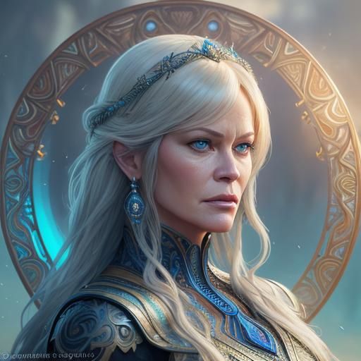 Art Nouveau Portrait in Digital Art Style