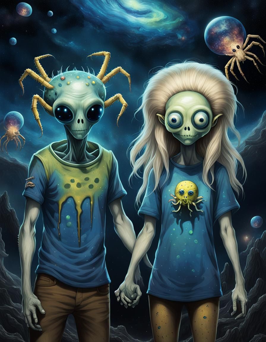 Dark Fantasy Aliens in a Grotesque Cosmos