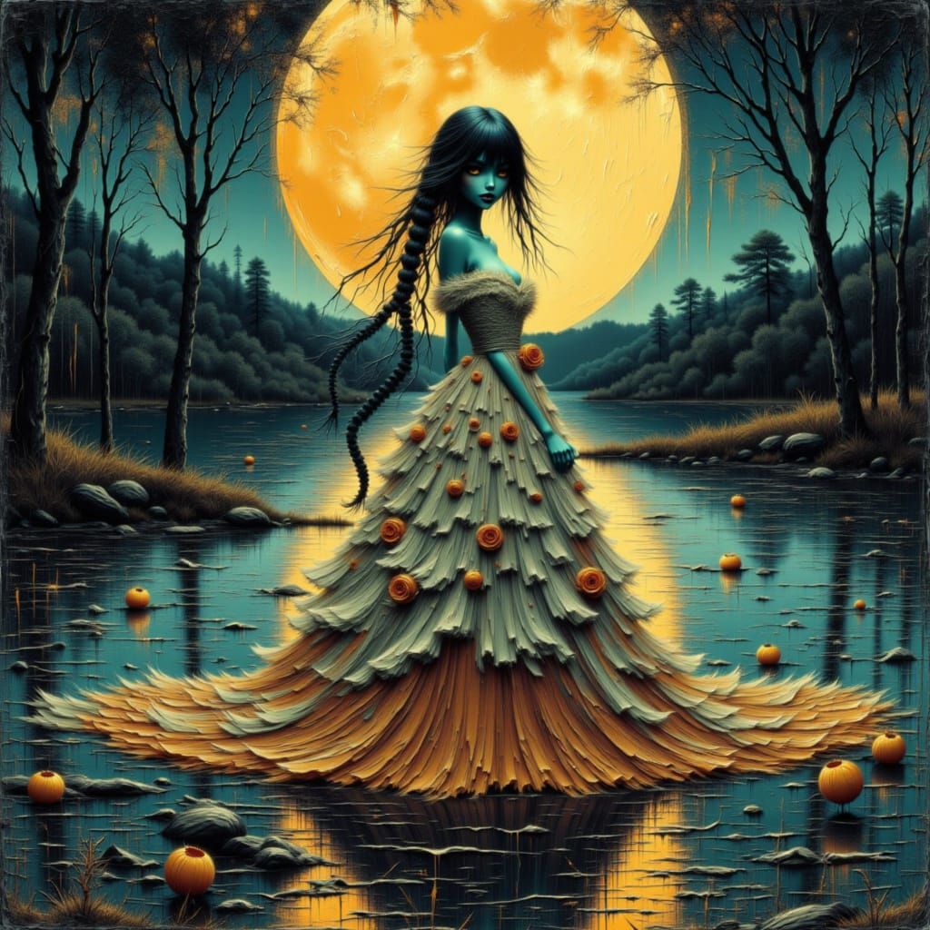 Ethereal Beauty in Gothic Manga Movie Poster