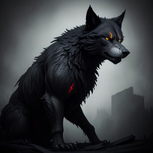 Powerful Werewolf Transformation in Dark Cinematic Style