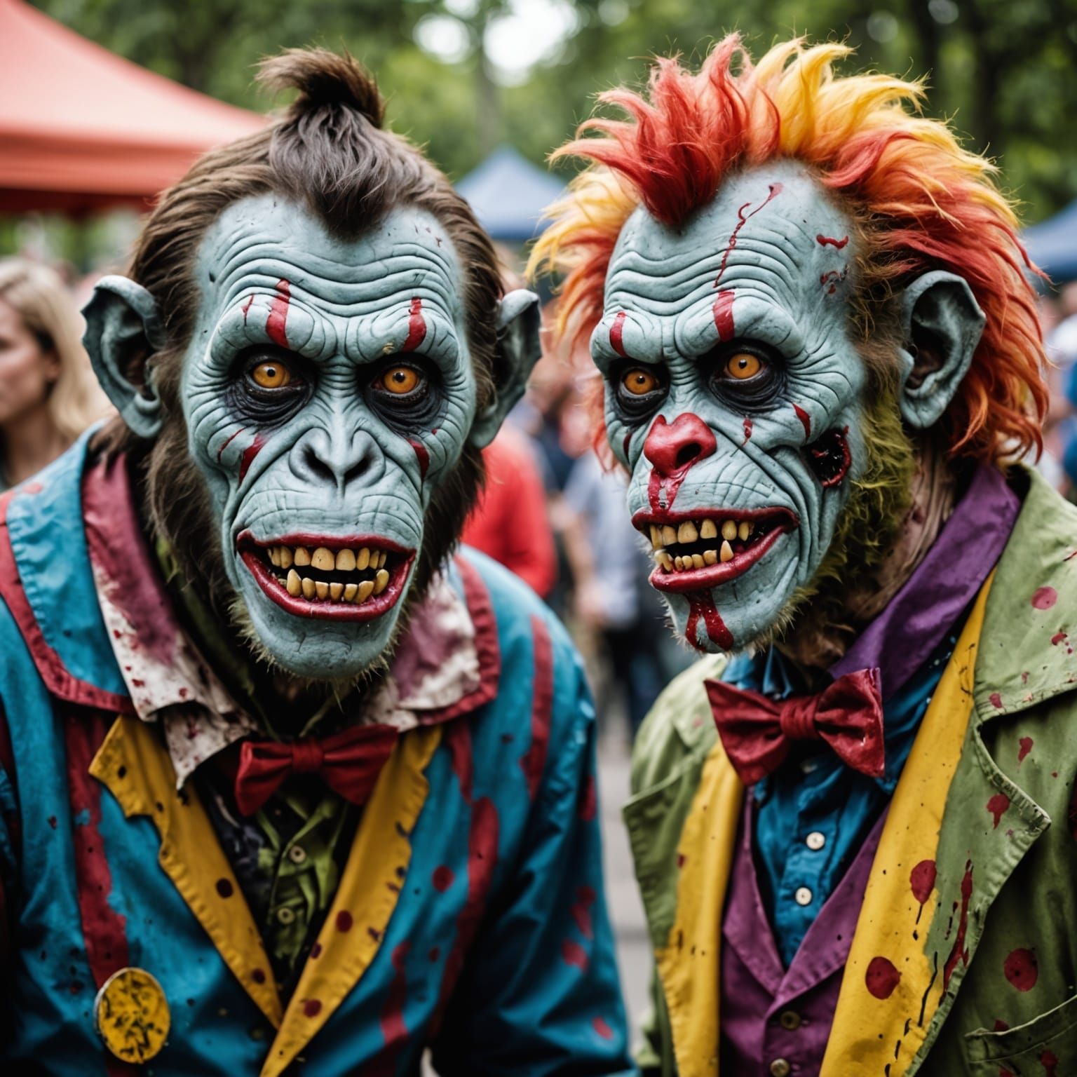 Zombie Monkey Monster Clowns at Arts Festival
