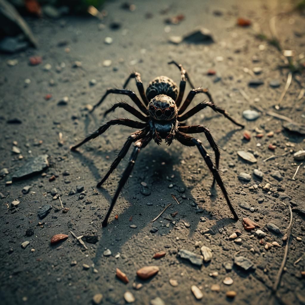 Dramatic Spider Movie Scene in Cinematic Style