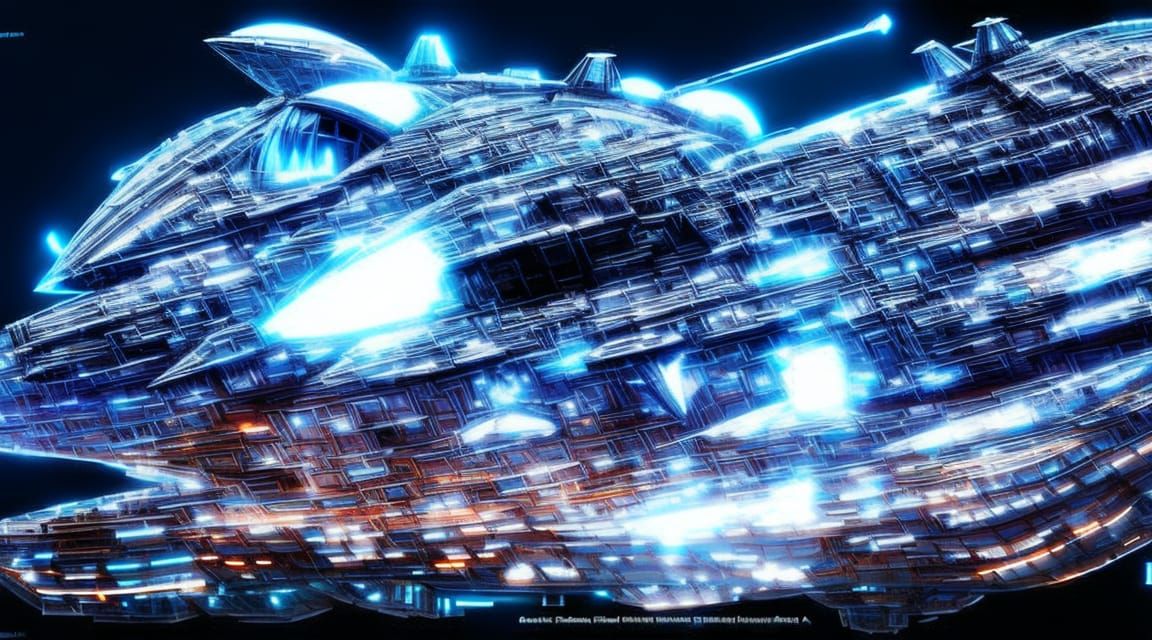 Epic Crystal Spaceship: Sci-Fi Concept Art