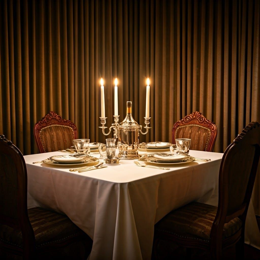 Intimate Shabbat Table in a Luxurious Setting