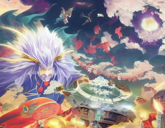 Neon Asian Vampiress in Underground Comic Style