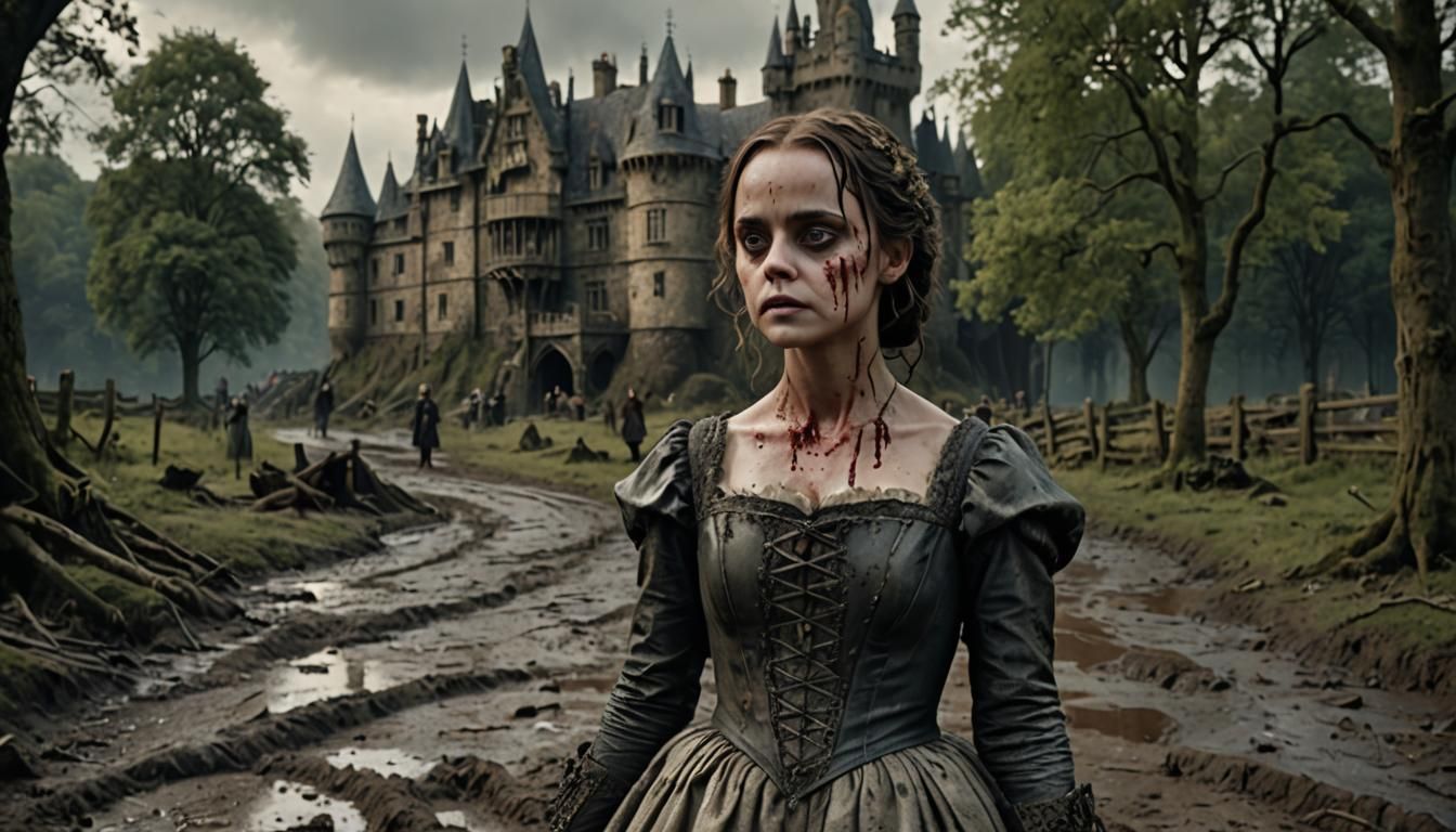 Eldritch Bride in Haunted Forest: Gothic Horror