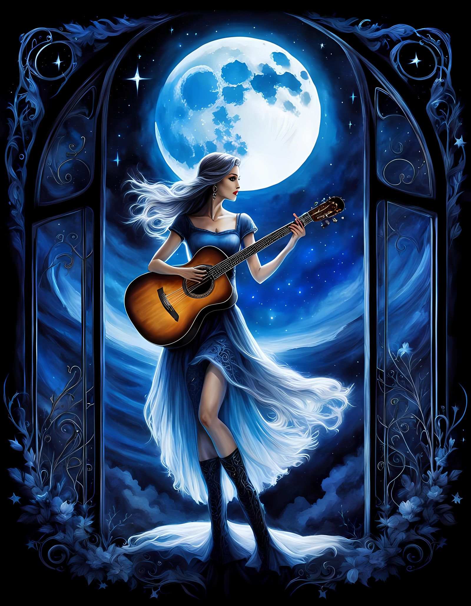 Singing in the moonlight