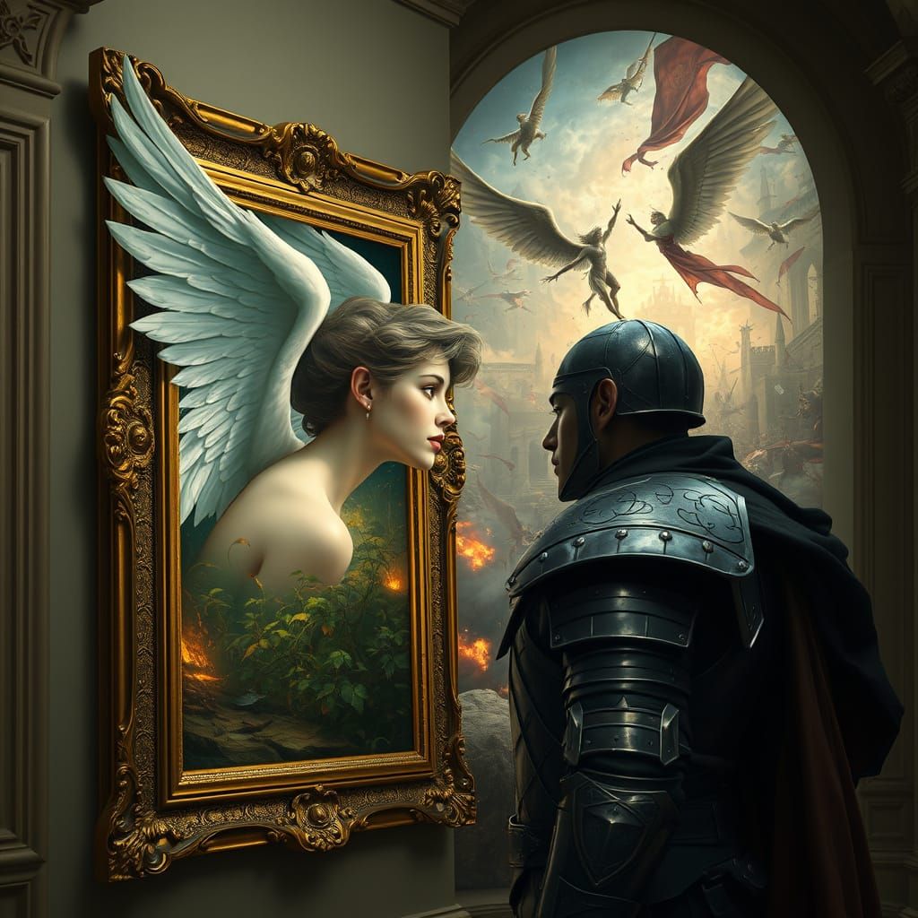 Angel's Whisper in a Golden Frame