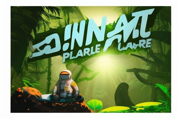 Astronaut Explores Jungle Planet with Strange Wildlife