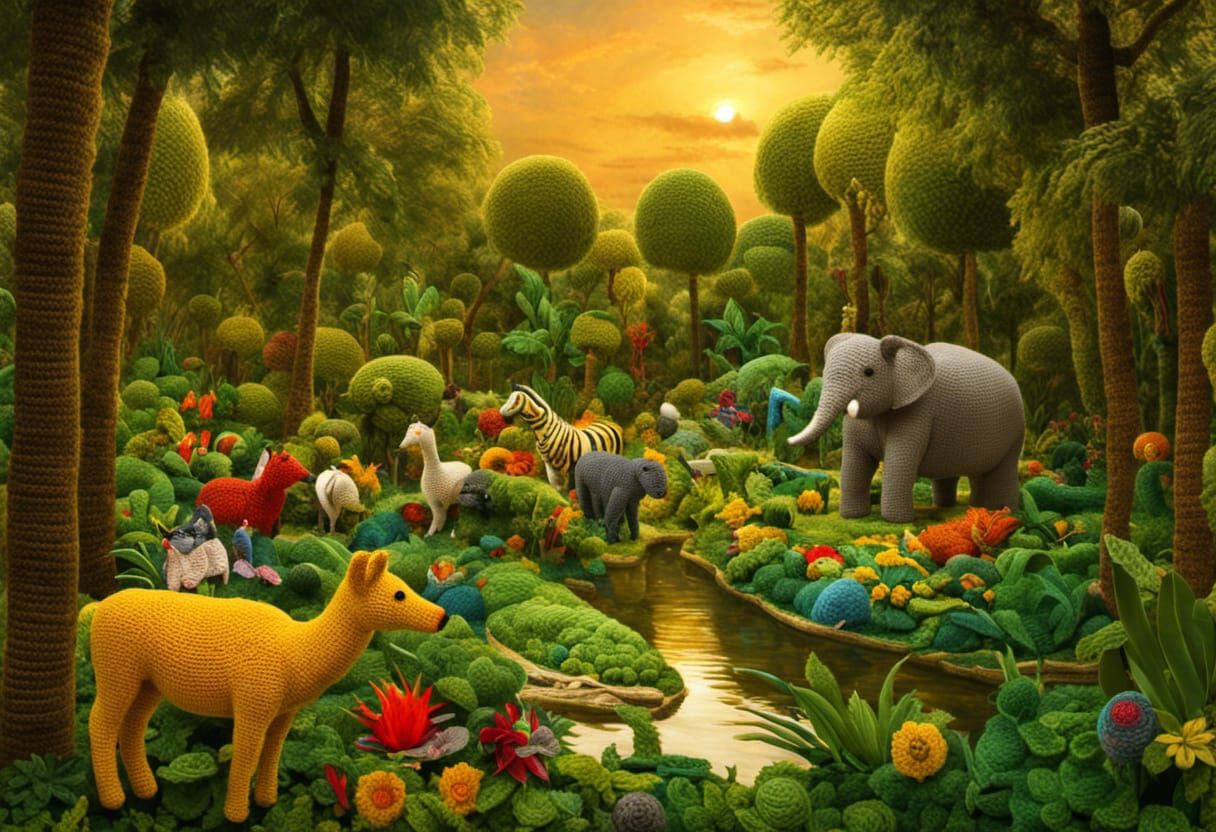 Crocheted World of Peace: A Fiber Art Masterpiece