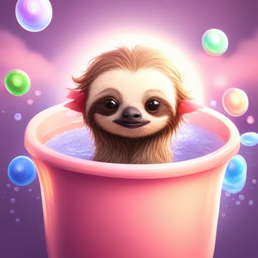 Baby sloth spa day