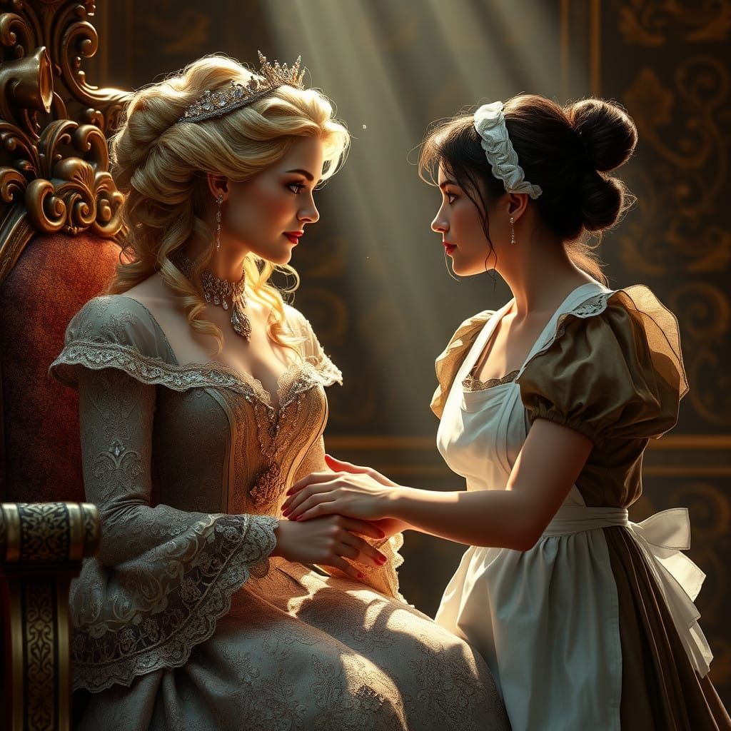 A Tender Moment of Love and Adoration Between Two Women from...