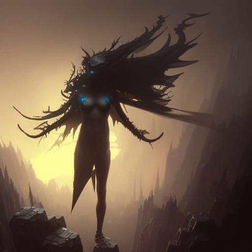 Enderman in Dark Fantasy Style, 8K Resolution