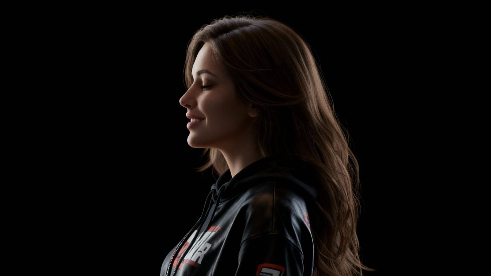 Photorealistic Portrait of Woman With Open Eyes