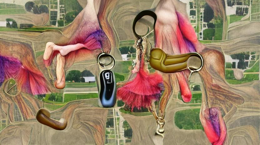 Key Fob Genitalia Dancing in Midwest Landscape