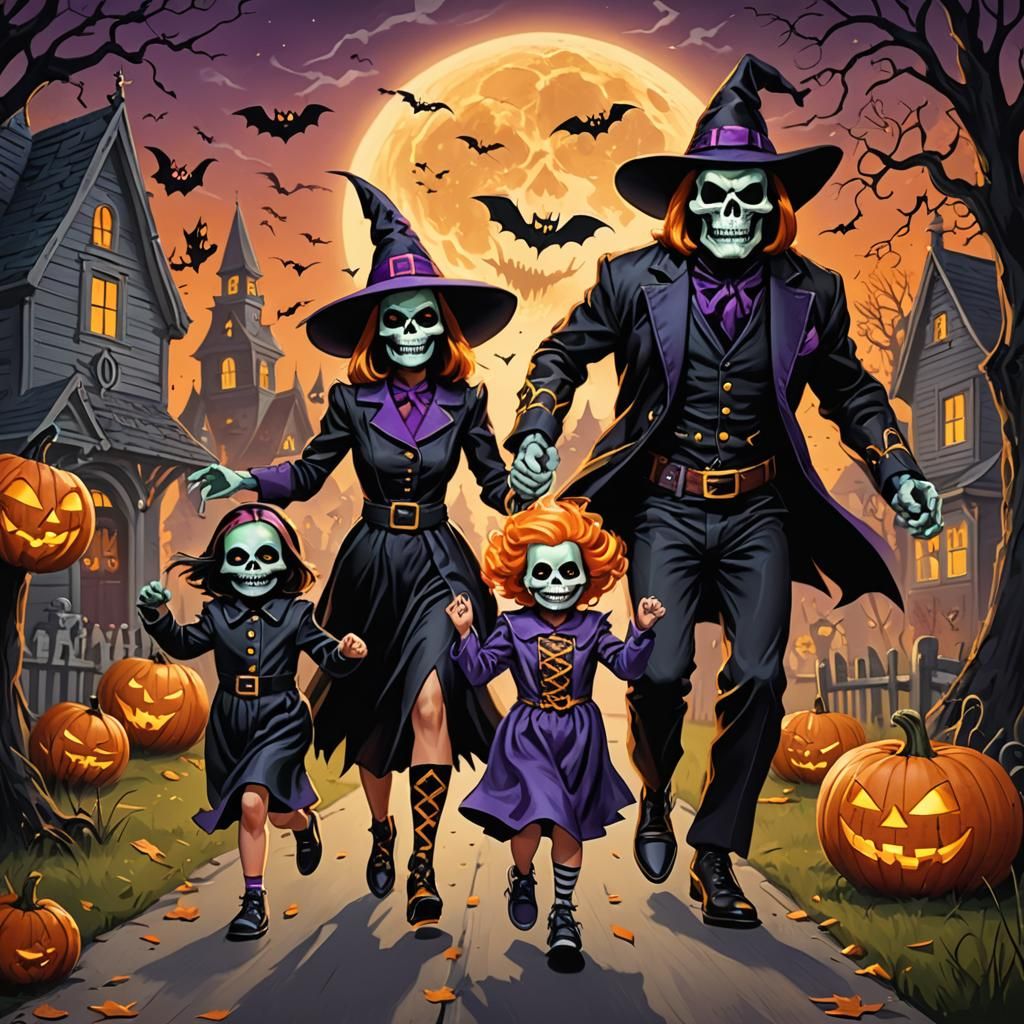 Halloween Rock 'n' Roll Family Costume Adventure