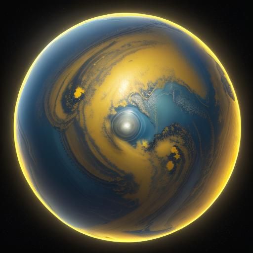 Exoplanet with Yellow Oceans, Unreal Engine 5