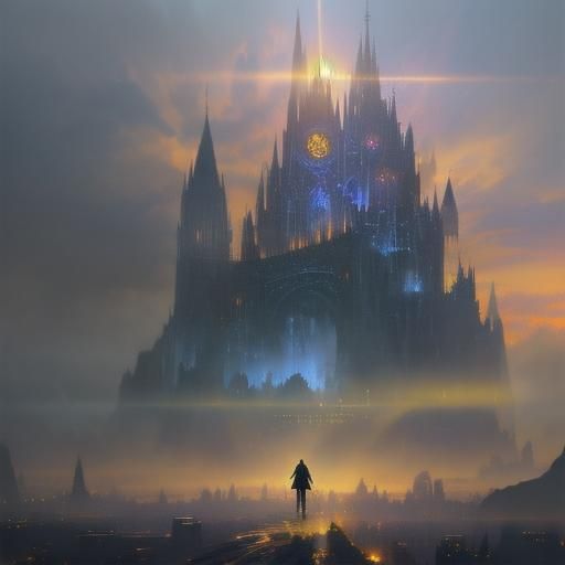 Graduation Ceremony Concept Art in Golden Light