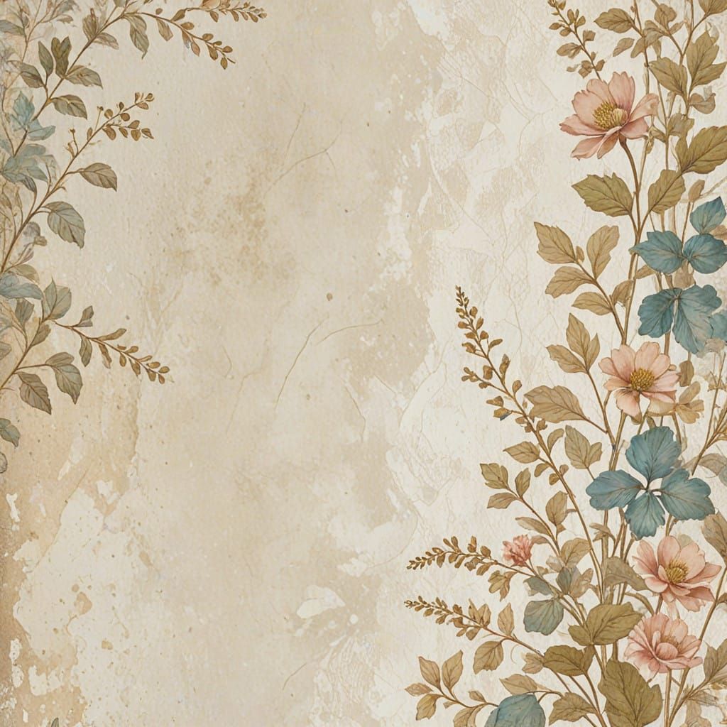 Whimsical Vintage Stationery in Soft Pastel Hues