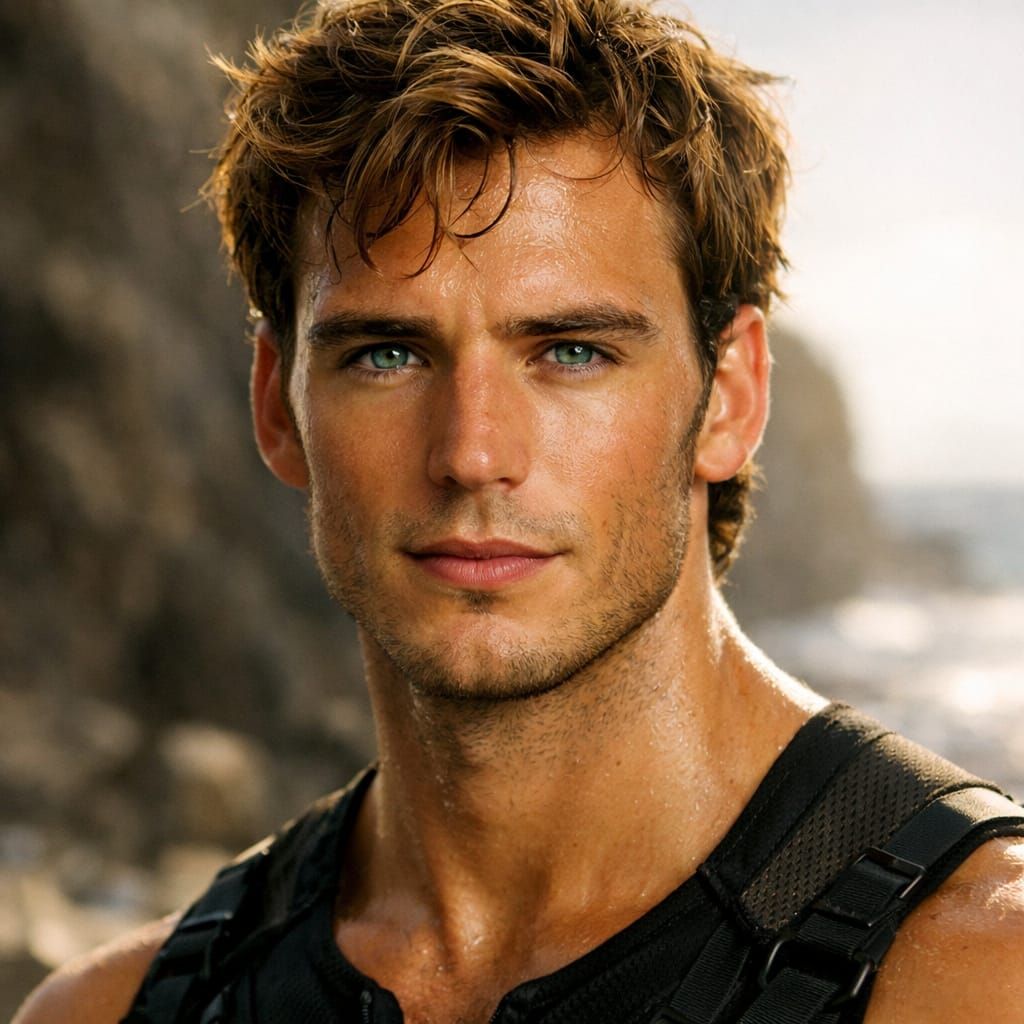Finnick Odair With Bronze Hair and Sea-Green Eyes
