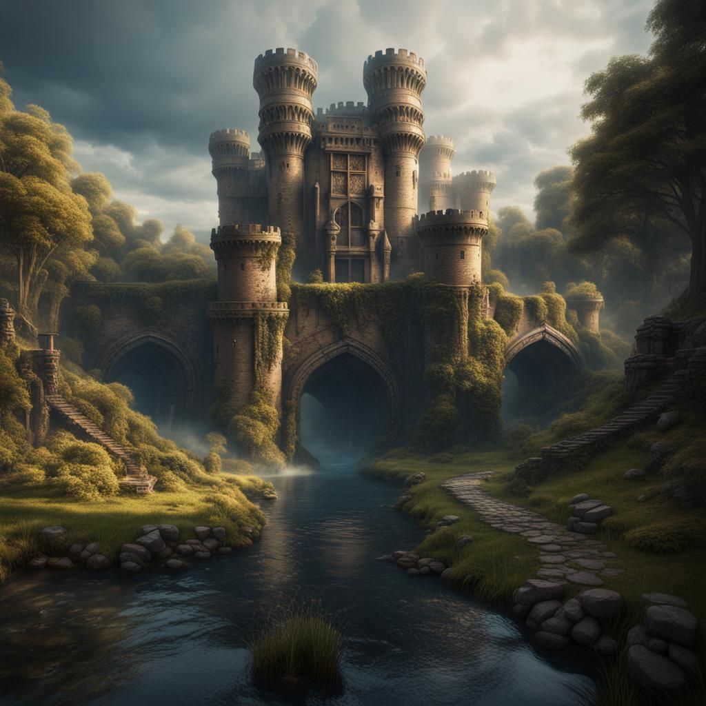 Great Moat of Microwaves: Detailed Matte Painting