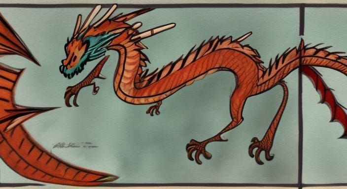 Hyperrealistic Dragon Splash Art: Detailed and Colorful