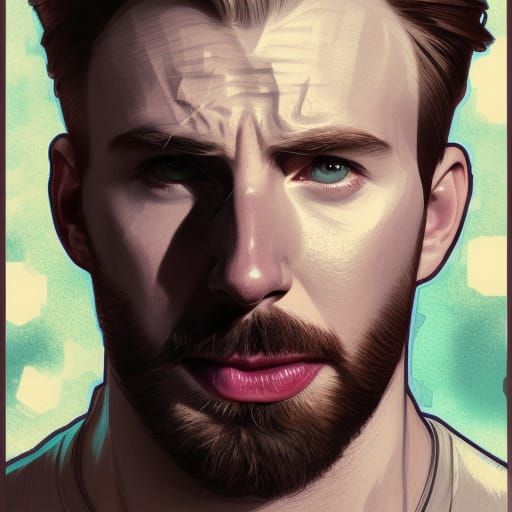 Detailed Portrait of Chris Evans in Unreal Engine 5