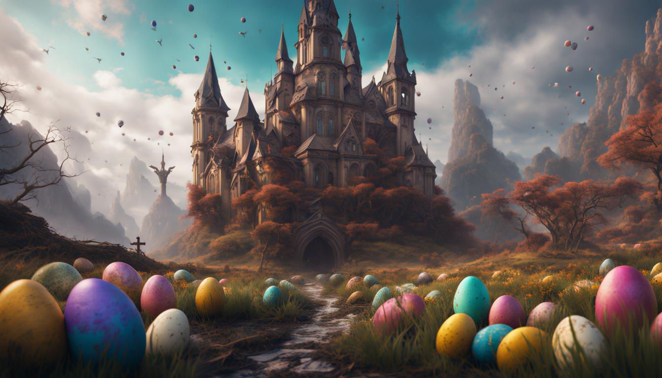 Colourful Easter Fantasy Concept Art