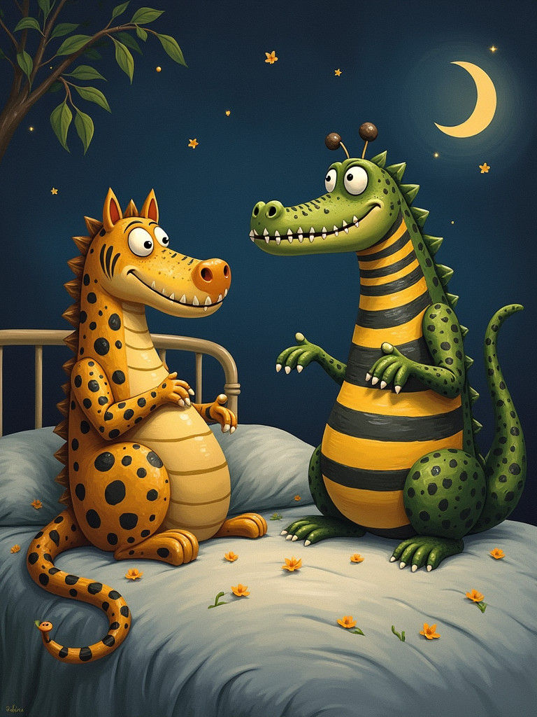 Playful Boogie Woogie Creatures Having Fun