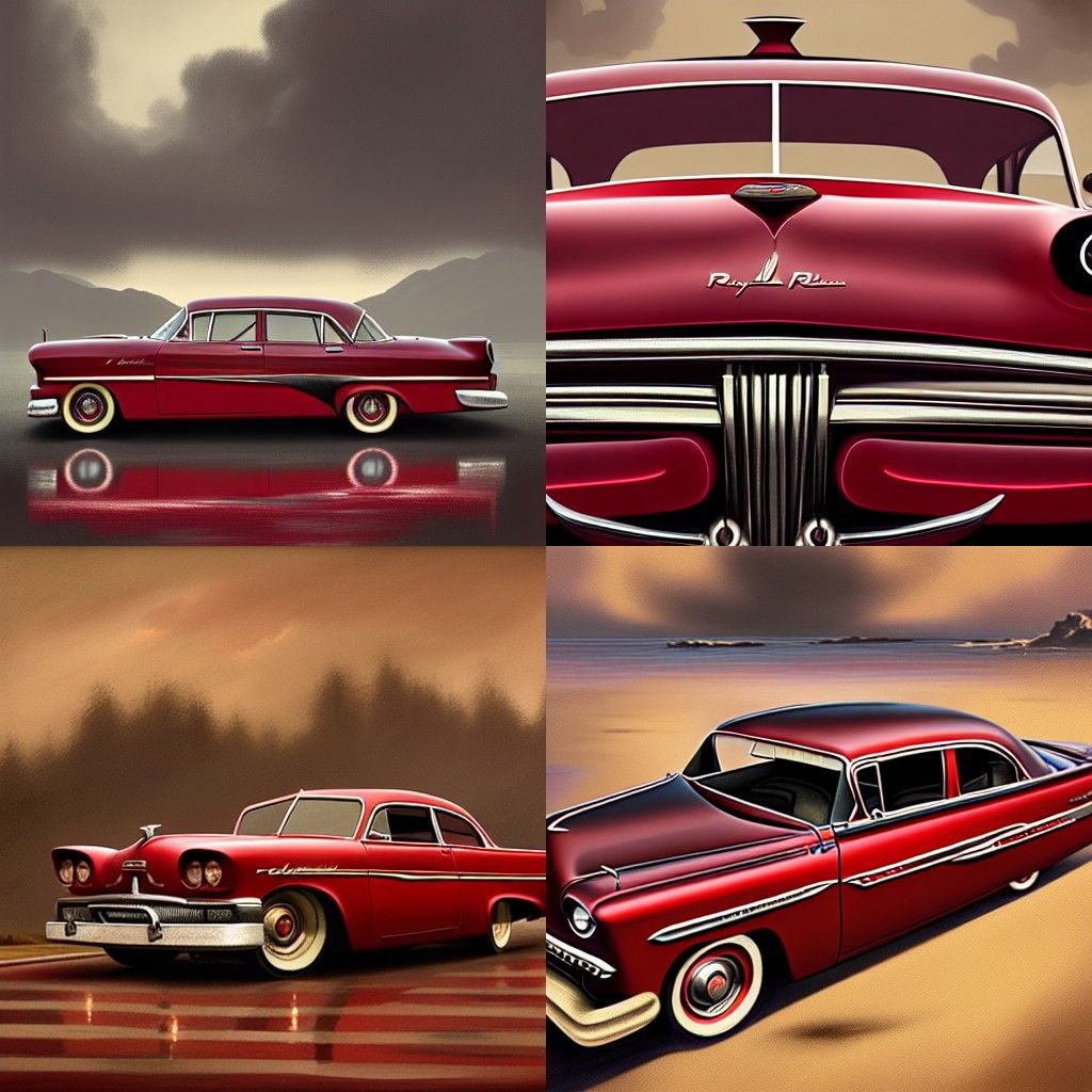 Sinister 1958 Plymouth Fury: Christine, Digital Painting