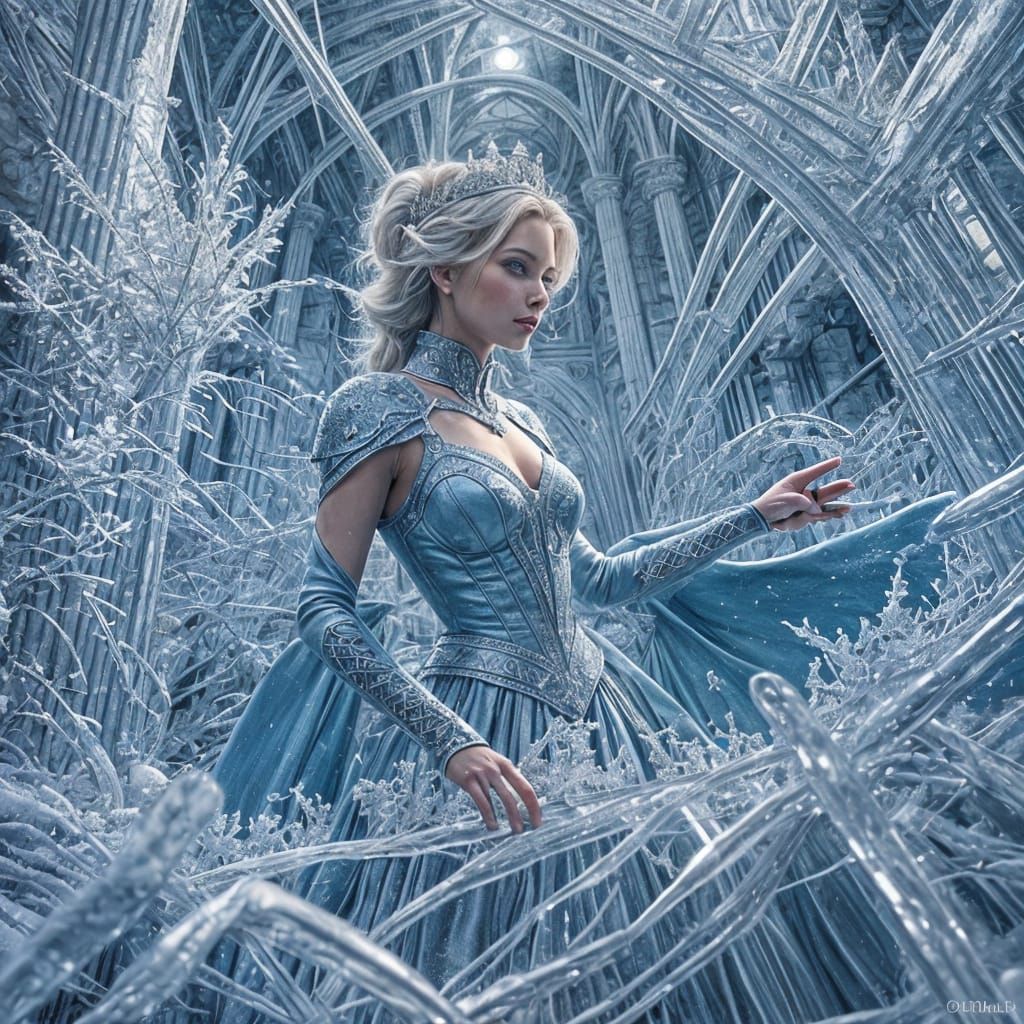 Kai and Eternity in Ice Palace: Comic Book Art