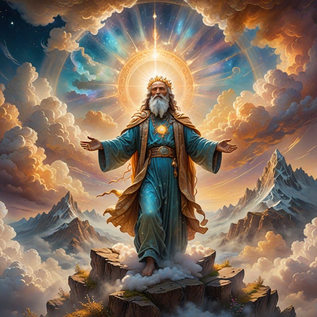 Visionary Prophet in Ethereal Glory