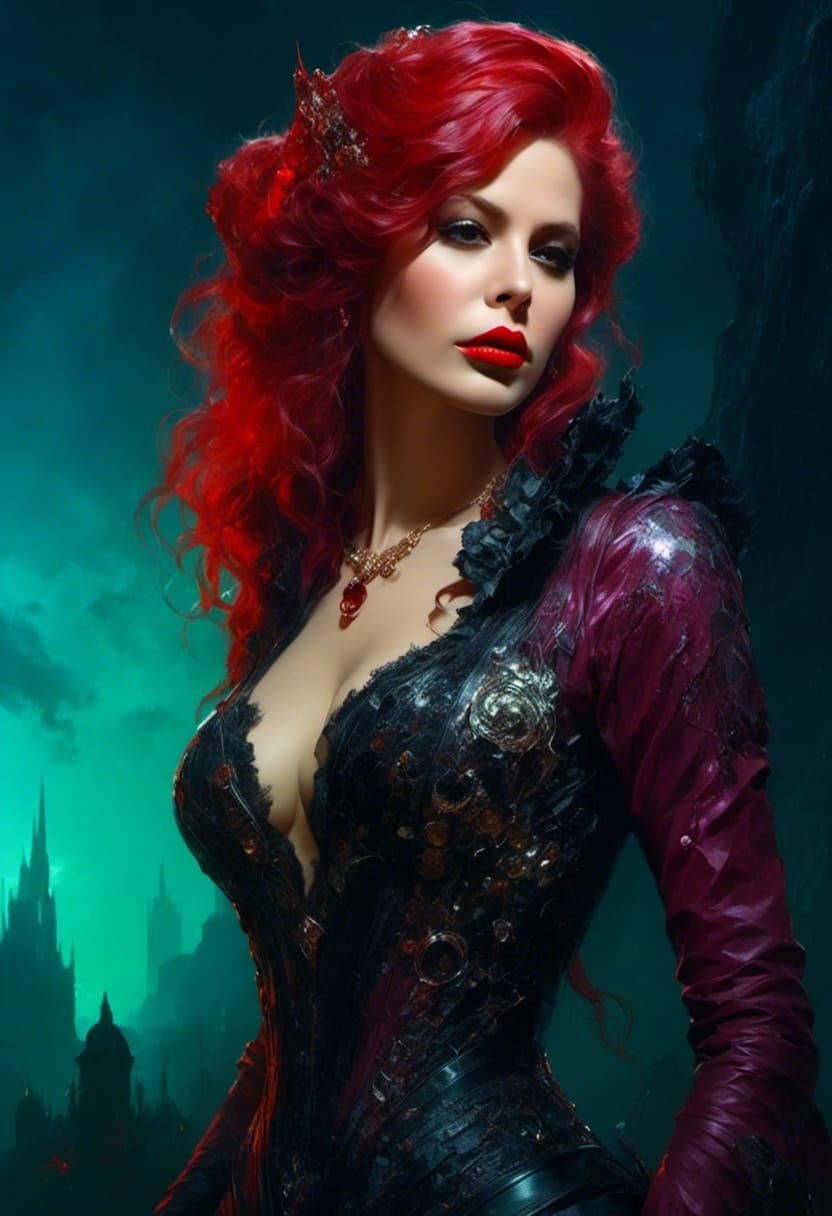 Gothic Woman Portrait in Fantasy Art Style